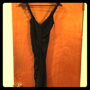 Black midi slinky LBD XS